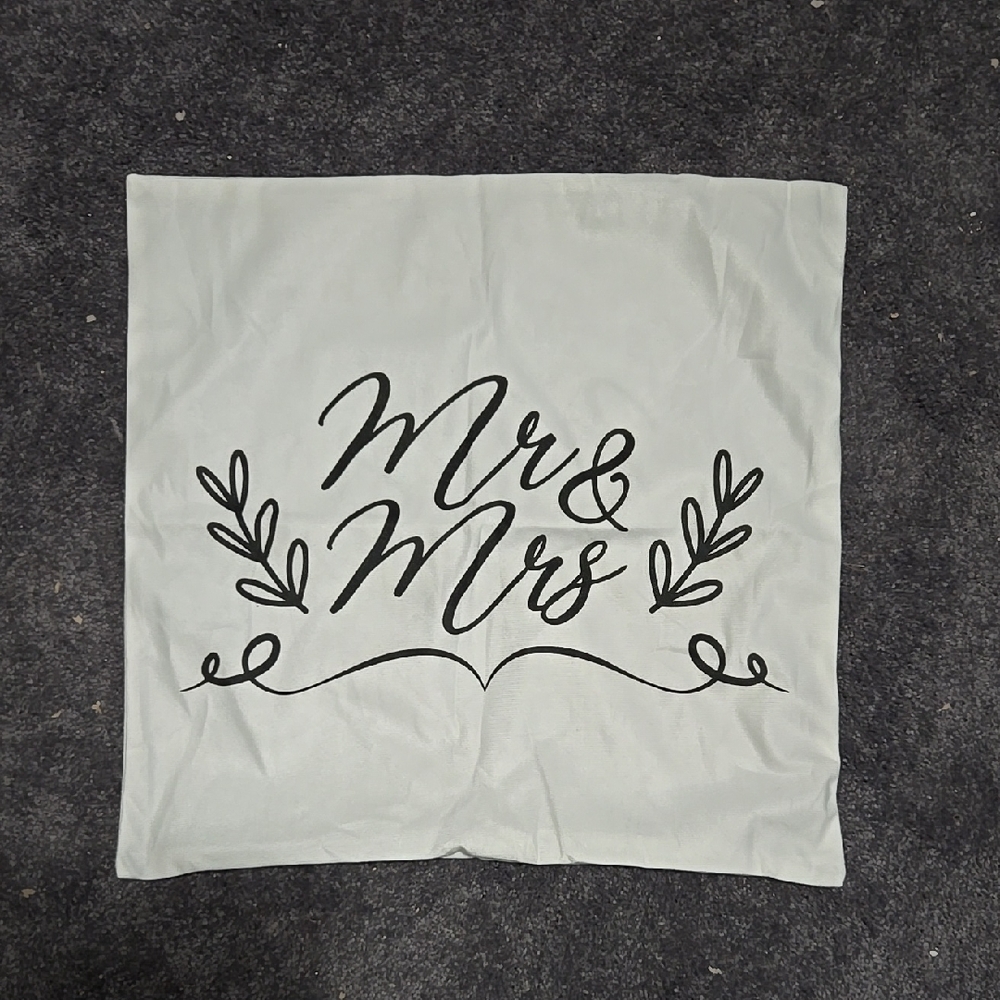 Mr & Mrs Decorative Pillow Cover